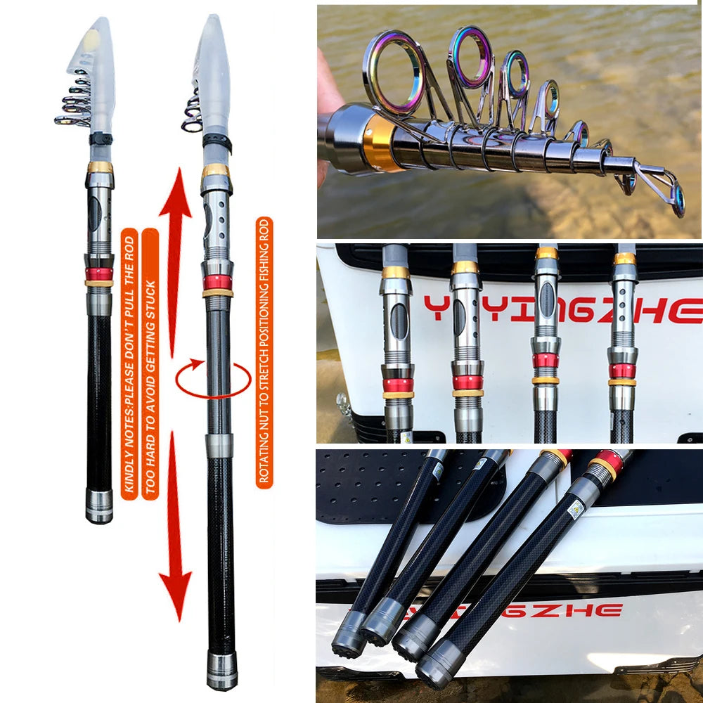 Carbon Fiber Telescopic Rod & Reel Combo