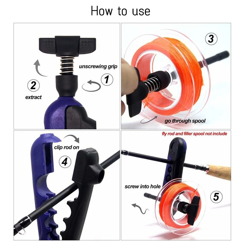 Portable Fishing Line Spooler Tool