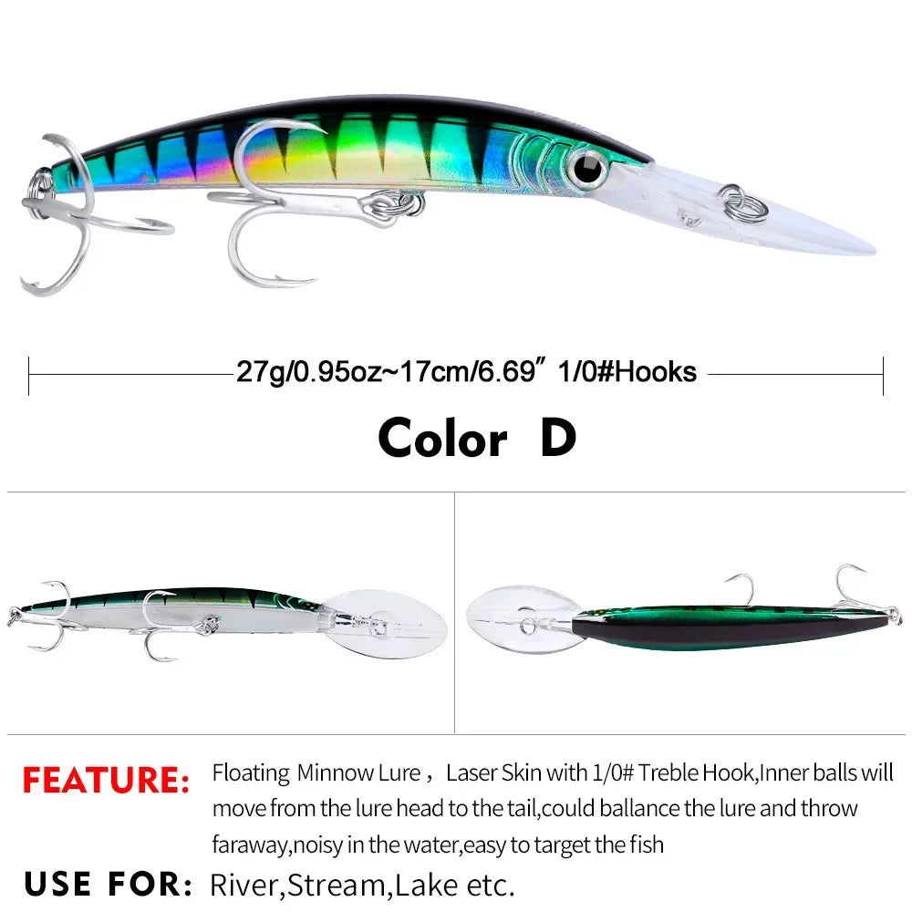 Deep Diving Minnow Fishing Lure