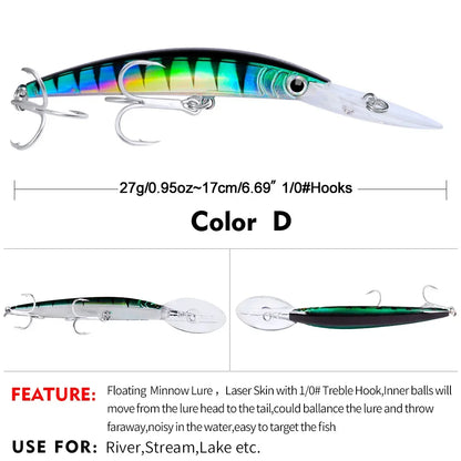 Deep Diving Minnow Fishing Lure