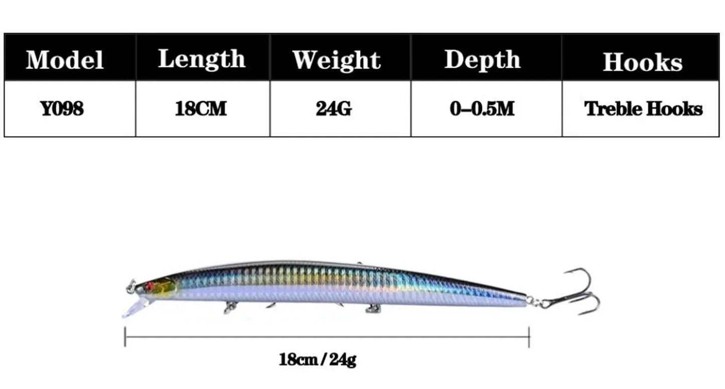 Laser Minnow Crankbait Fishing Lure