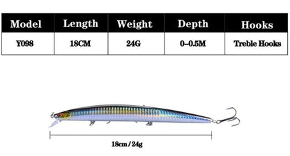Laser Minnow Crankbait Fishing Lure