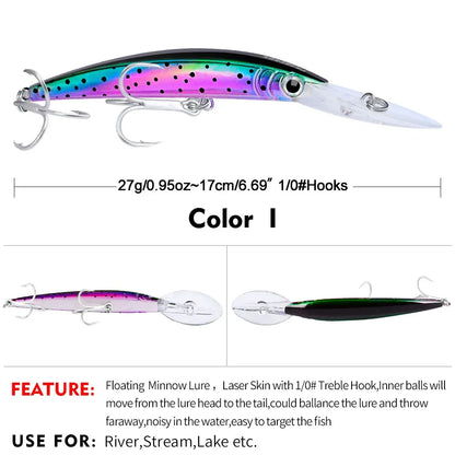 Deep Diving Minnow Fishing Lure