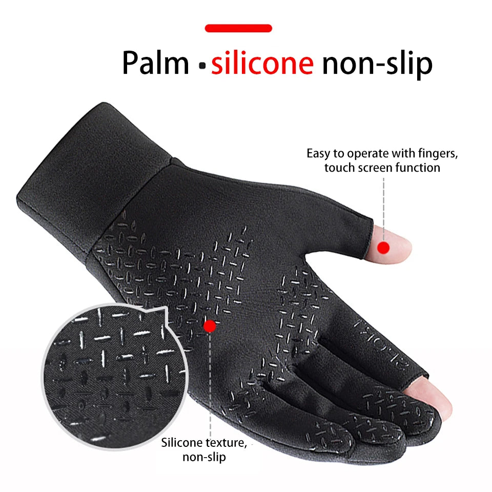 Winter Fishing Gloves with Touchscreen Fingers