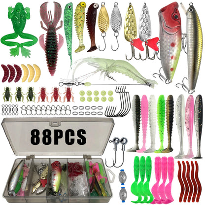 Multi-Lure Fishing Kit For Bass, Trout & Pike